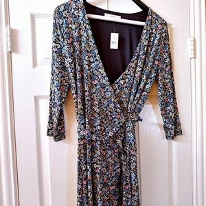 Loft Floral Wrap Dress